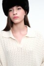 SWEATER TRENZAS Crema