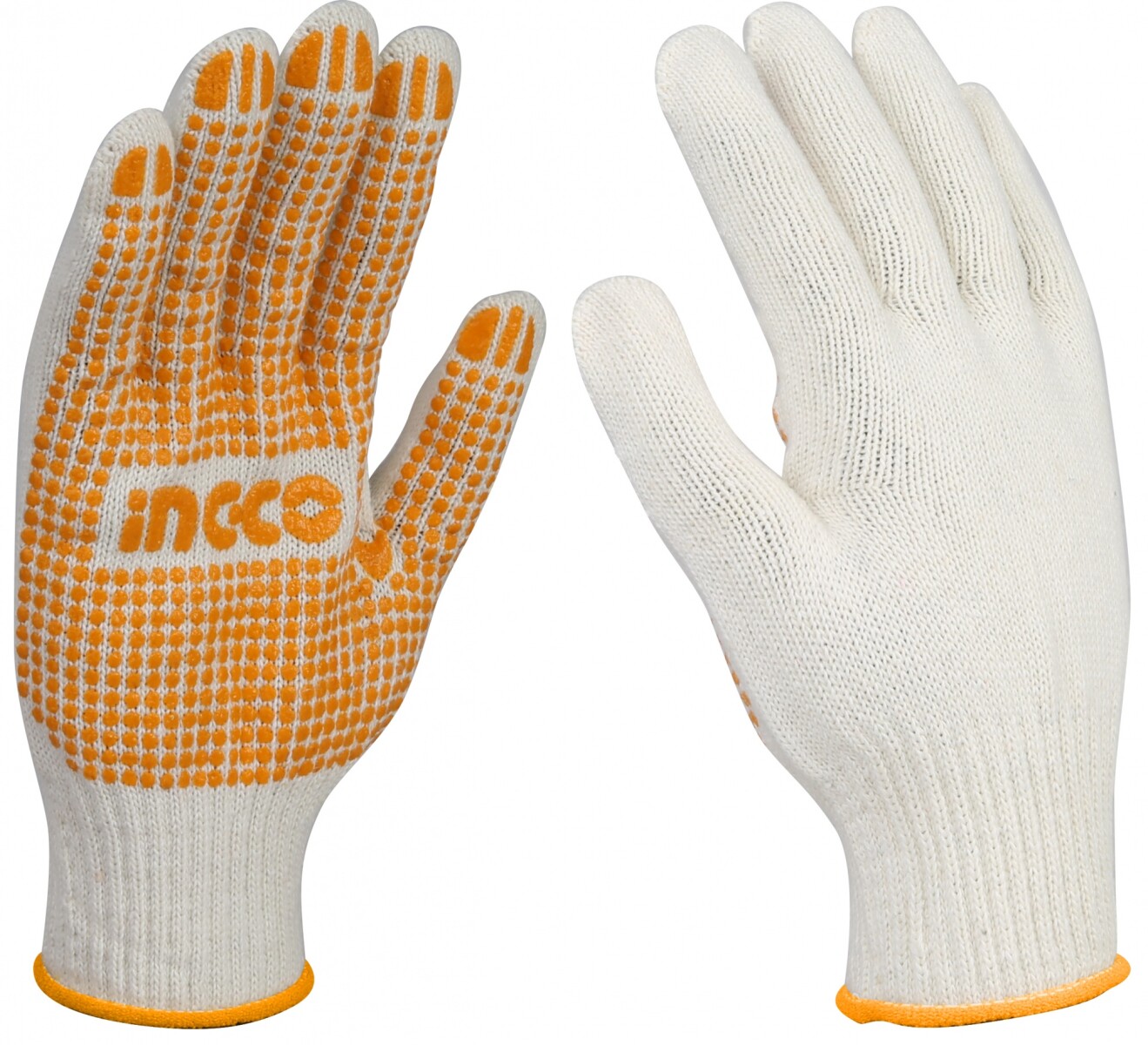 GUANTES ALGODON PVC EN PALMA Y PULGAR INGCO HGVK05 