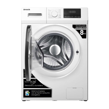 Lavarropas Automático Carga Frontal AIWA 8KG Inverter Blanco | AWLT08W