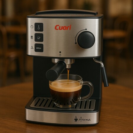 Cafetera Espresso De Presión Cuori Aroma CUO-4090 PLATEADO