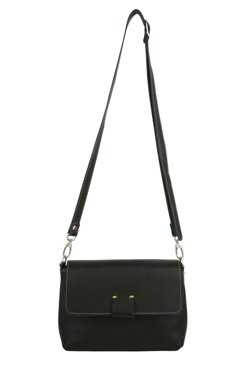 Morral con solapa chico Negro