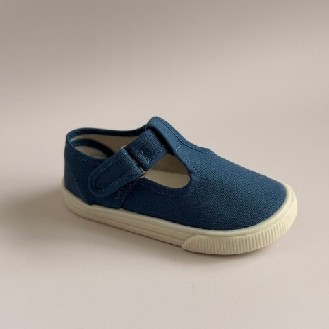 Guillermina De Lona Canvas Toddler Lisas Del 22 Al 26 Azul