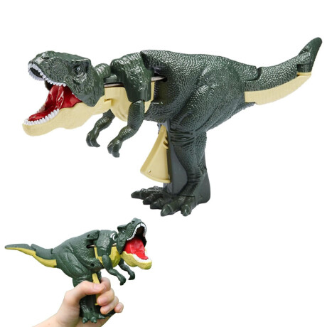 Dinosaurio T-Rex Juguete Articulado c/ Movimiento Luz Sonido Verde