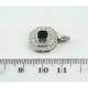Dije Oro Blanco 18 K Con Brillantes Y Esmeralda Dije Oro Blanco 18 K Con Brillantes Y Esmeralda