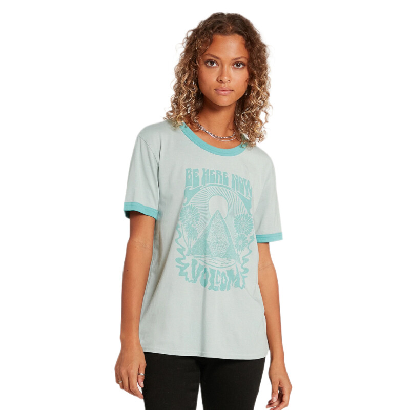 Remera Volcom Truly Ringer - Celeste Remera Volcom Truly Ringer - Celeste