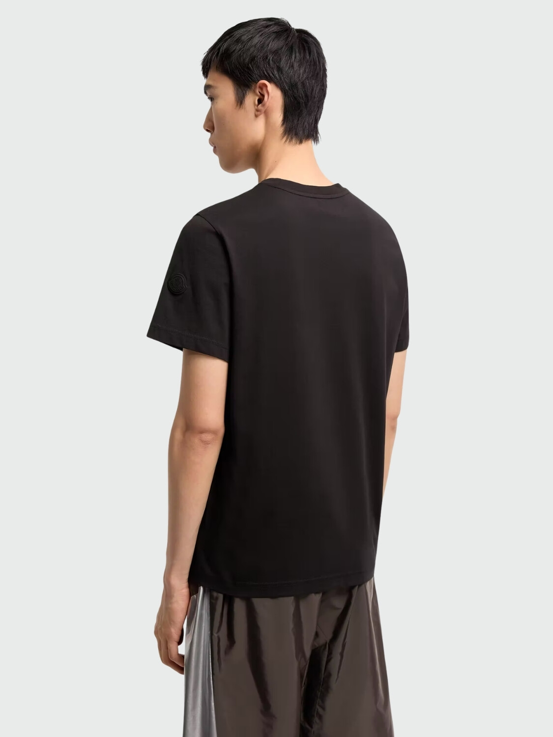 MONCLER - Remera de Jersey con Logo Negro