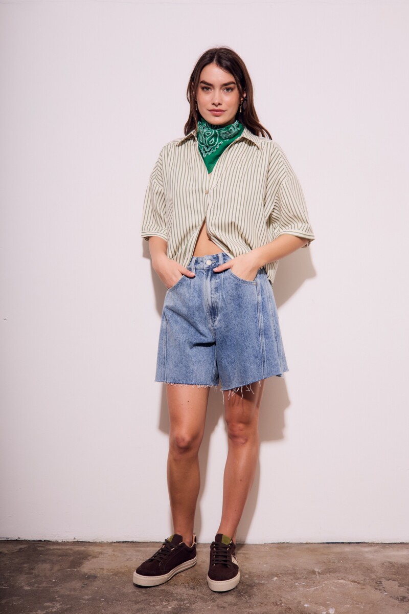 Camisa A Rayas Nácar