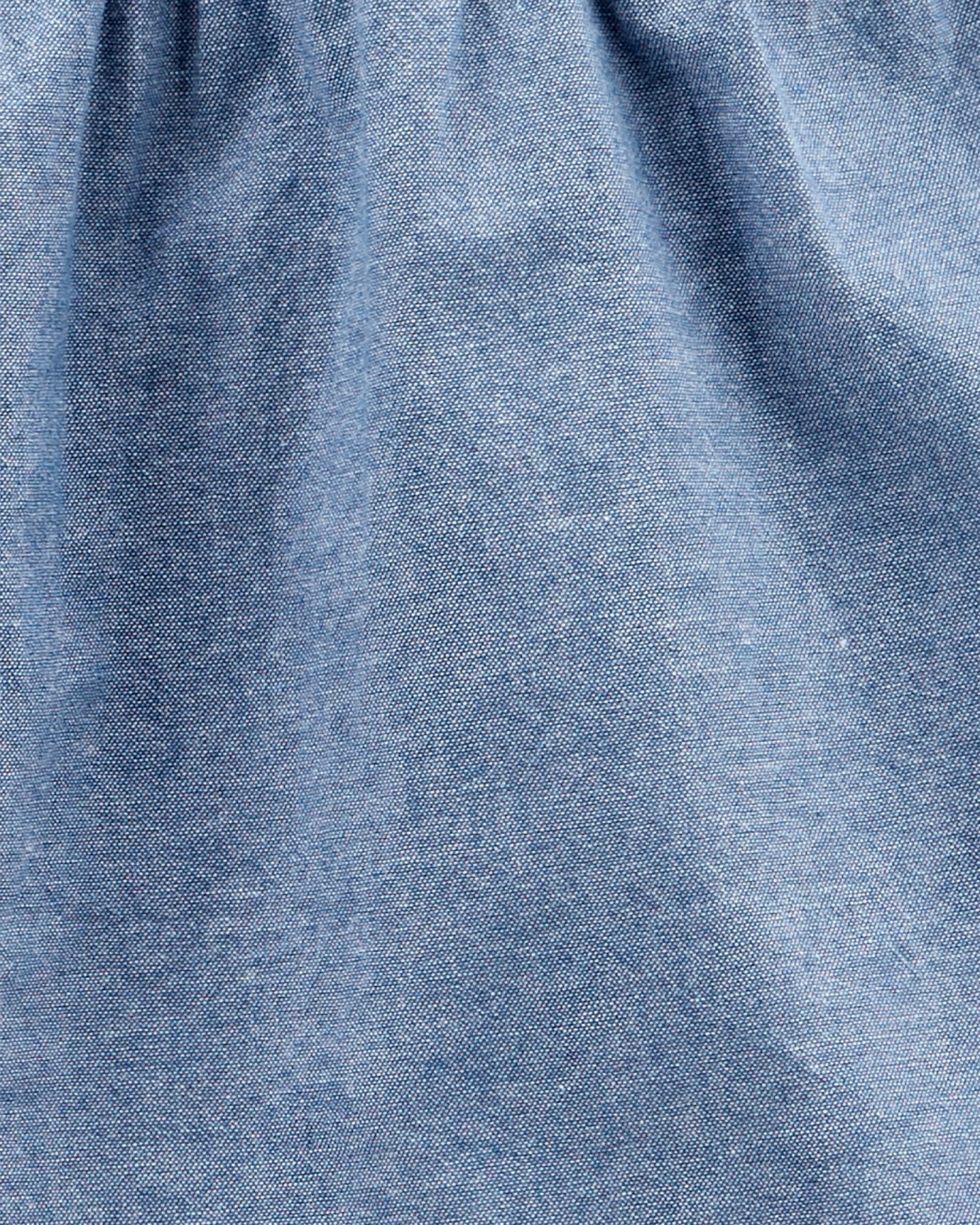 Set dos piezas short ciclista y blusa jean de algodón Sin color