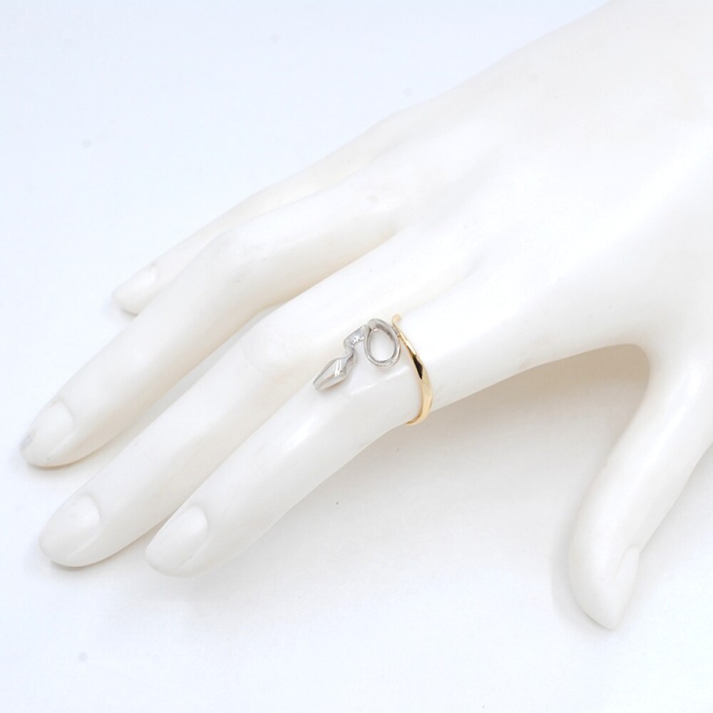 Anillo serpiente en oro 18k de 2 tonos Anillo serpiente en oro 18k de 2 tonos