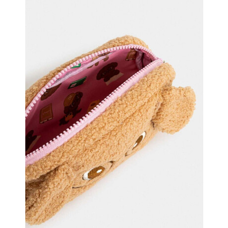 Cartuchera De Peluche Con Forma De Perrito Marron Medio
