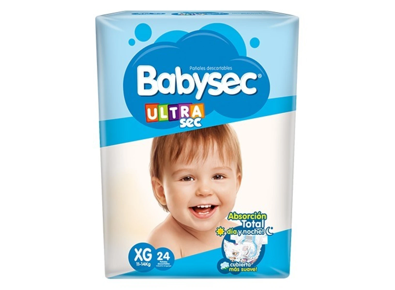 PAÑAL BABYSEC ULTRA HIPER PACK XG X 24 UNIDADES 