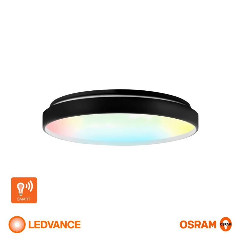 SMART+DESIGN PLAFON 32W BIV LEDVANCE Panel LED LEDVANCE OSRAM Deco Smart Negro De Adosar 32W RGB