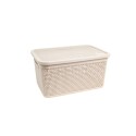 CAJA ORGANIZADORA SIMIL RATTAN 15LTS BEIGE Sin color