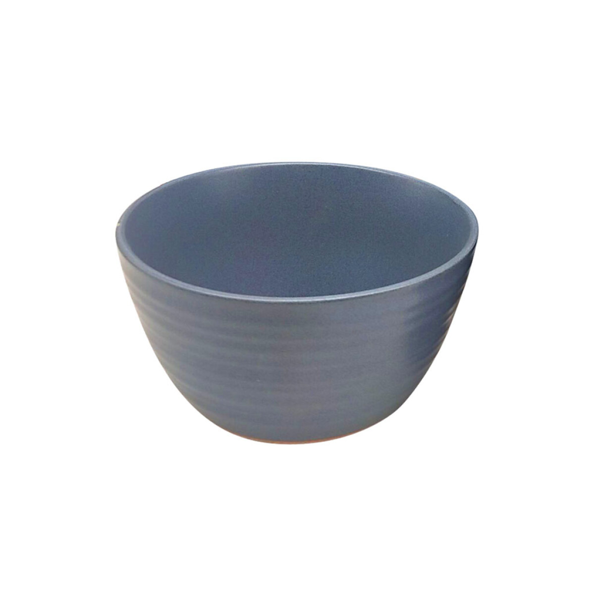 BOWL AZUL BORDE MARRON D15CM 