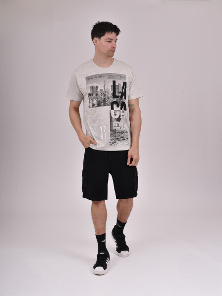 REMERA BEGIN BEIGE MELANGE