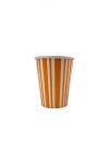 Vaso polipapel 8 oz NARANJA LINES