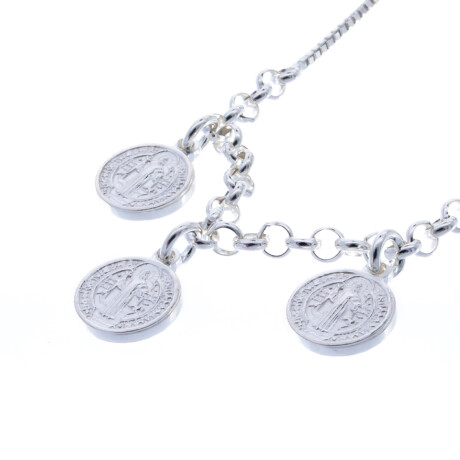 Pulsera religiosa de plata 925, SAN BENITO Pulsera religiosa de plata 925, SAN BENITO