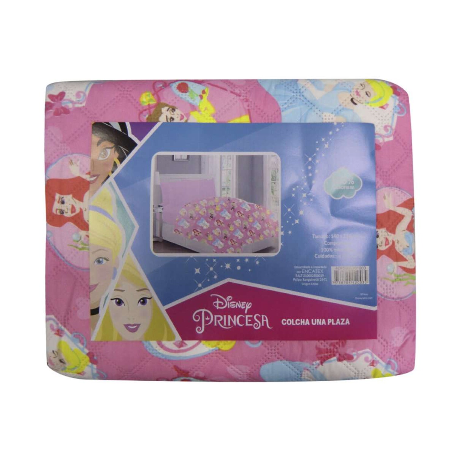 Princesa Colcha Rosa Colcha Infantil Princesas Disney 1 Plaza 100% Microfibra - Rosa ...
