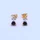 Caravanas oro 18k brillantes y zafiro. Caravanas oro 18k brillantes y zafiro.