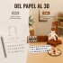 Juego de Mesa Ahorcado con Letras y Piezas de Encastre Marrón