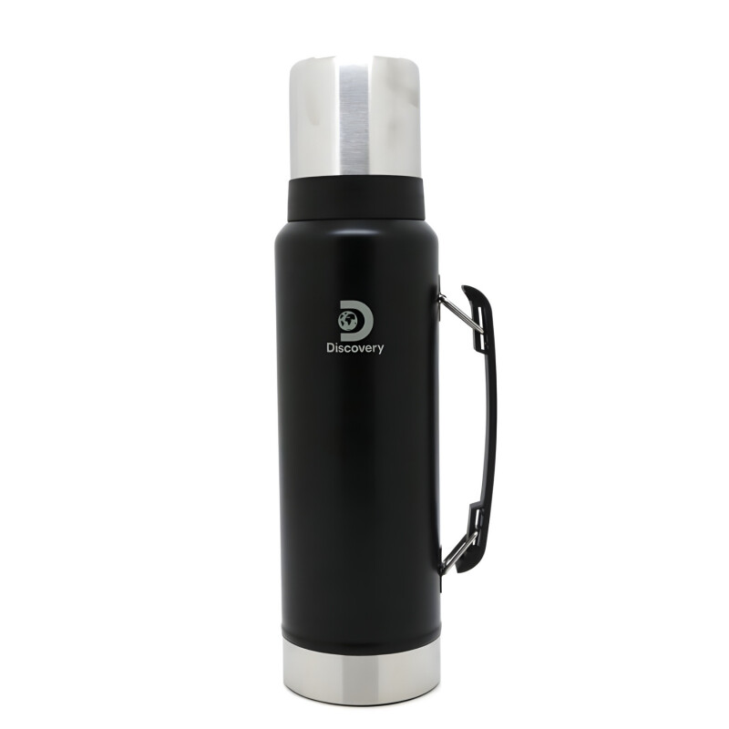 Termo Discovery doble acero 1.3 Litros Negro