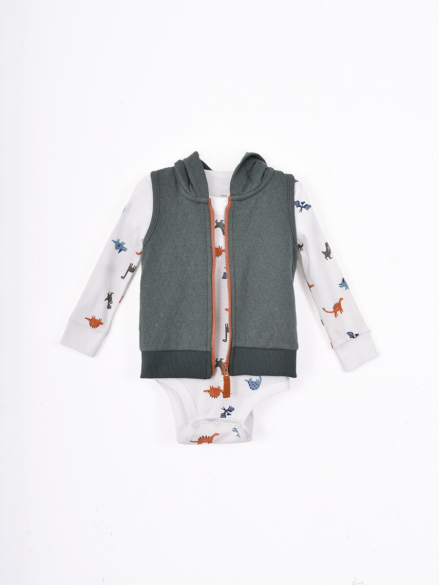 CONJUNTO DINO SET 3 PCS - VERDE 