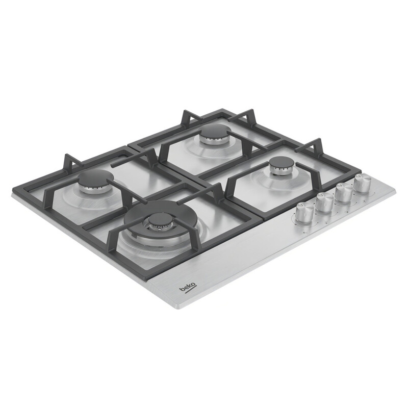 Anafe Con Alimentación A Gas - Beko Hiaw 64225 Sx Color Acero Inoxidable - 4 Hornallas Anafe Con Alimentación A Gas - Beko Hiaw 64225 Sx Color Acero Inoxidable - 4 Hornallas