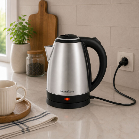 Jarra Eléctrica 2L Acero Inoxidable Silver Love Plateado