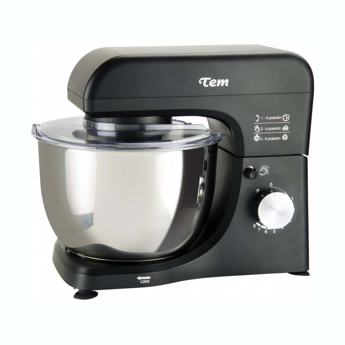 Batidora Planetaria TEM T1NBA1000 1000W Con Bowl De Acero Inoxidable 4,5L 