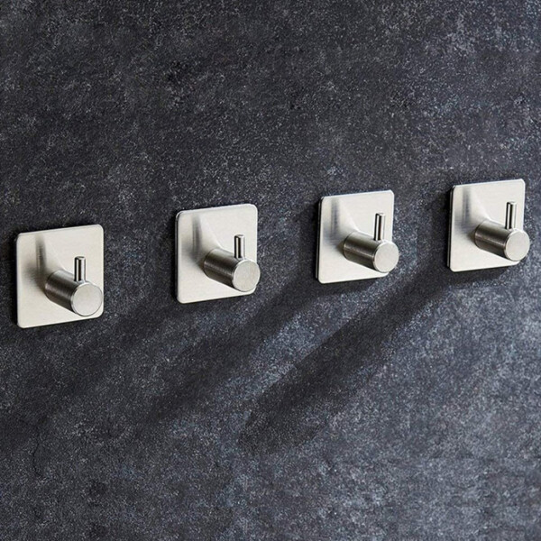 100 Ganchos Perchero Multiuso Metálico Adhesivo Baño Cocina 100 Ganchos Perchero Multiuso Metálico Adhesivo Baño Cocina
