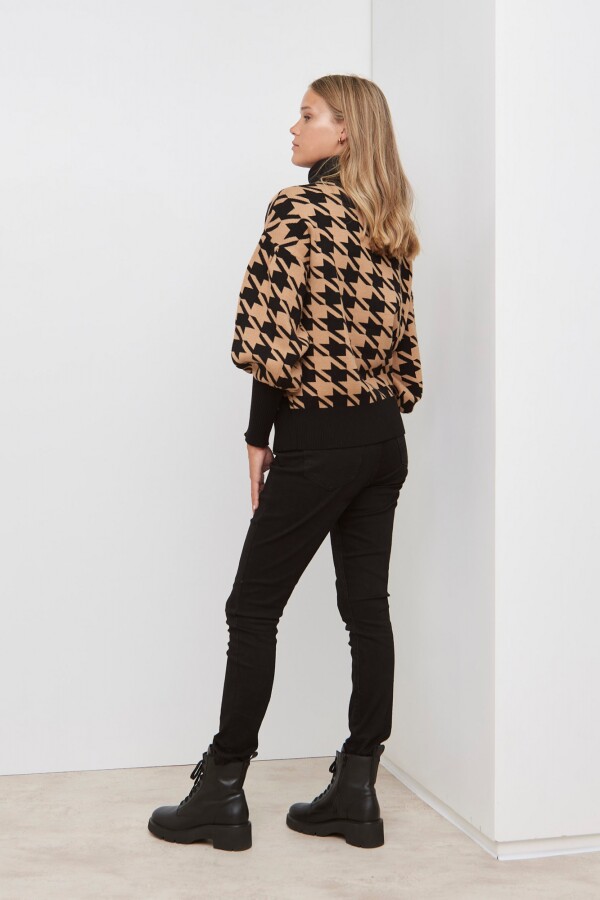 Polera Geo NEGRO/TOSTADO