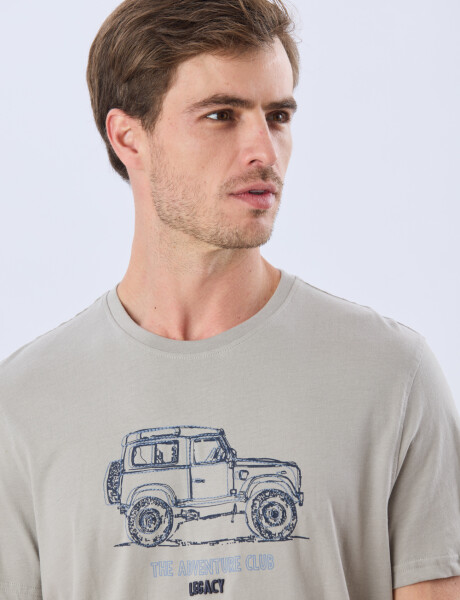 REMERA ESTAMPADA DE ALGODÓN Khaki