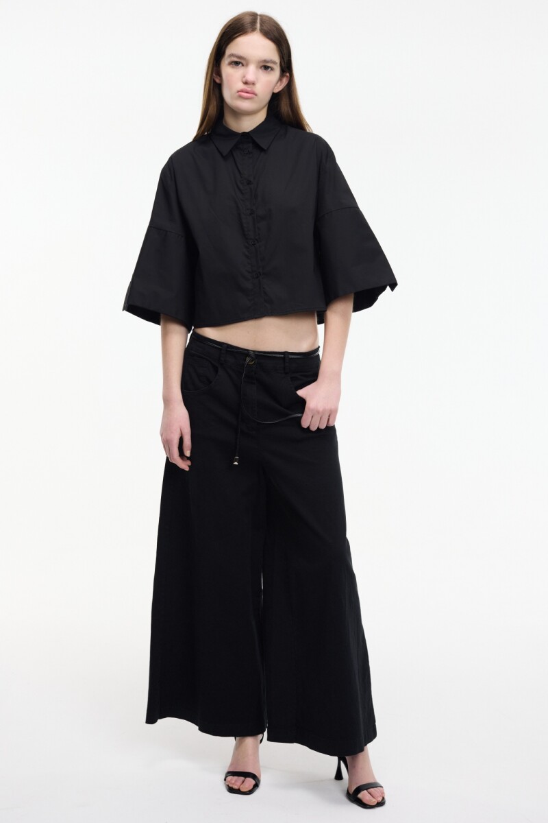 CAMISA CORTA Negro
