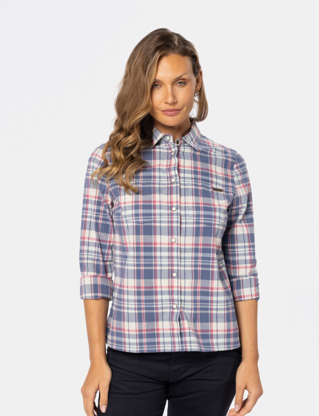 CAMISA A CUADROS Azul
