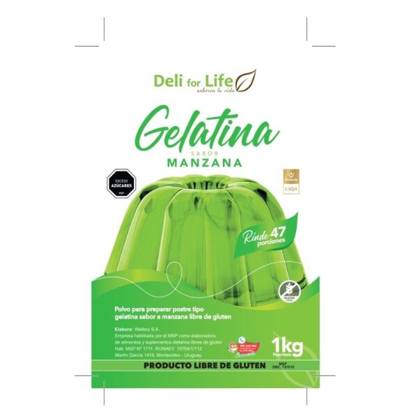Gelatina Manzana 1kg Gelatina Manzana 1kg