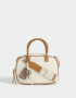 Bowling Cartera Bowling Con Charm - Blanco Crudo