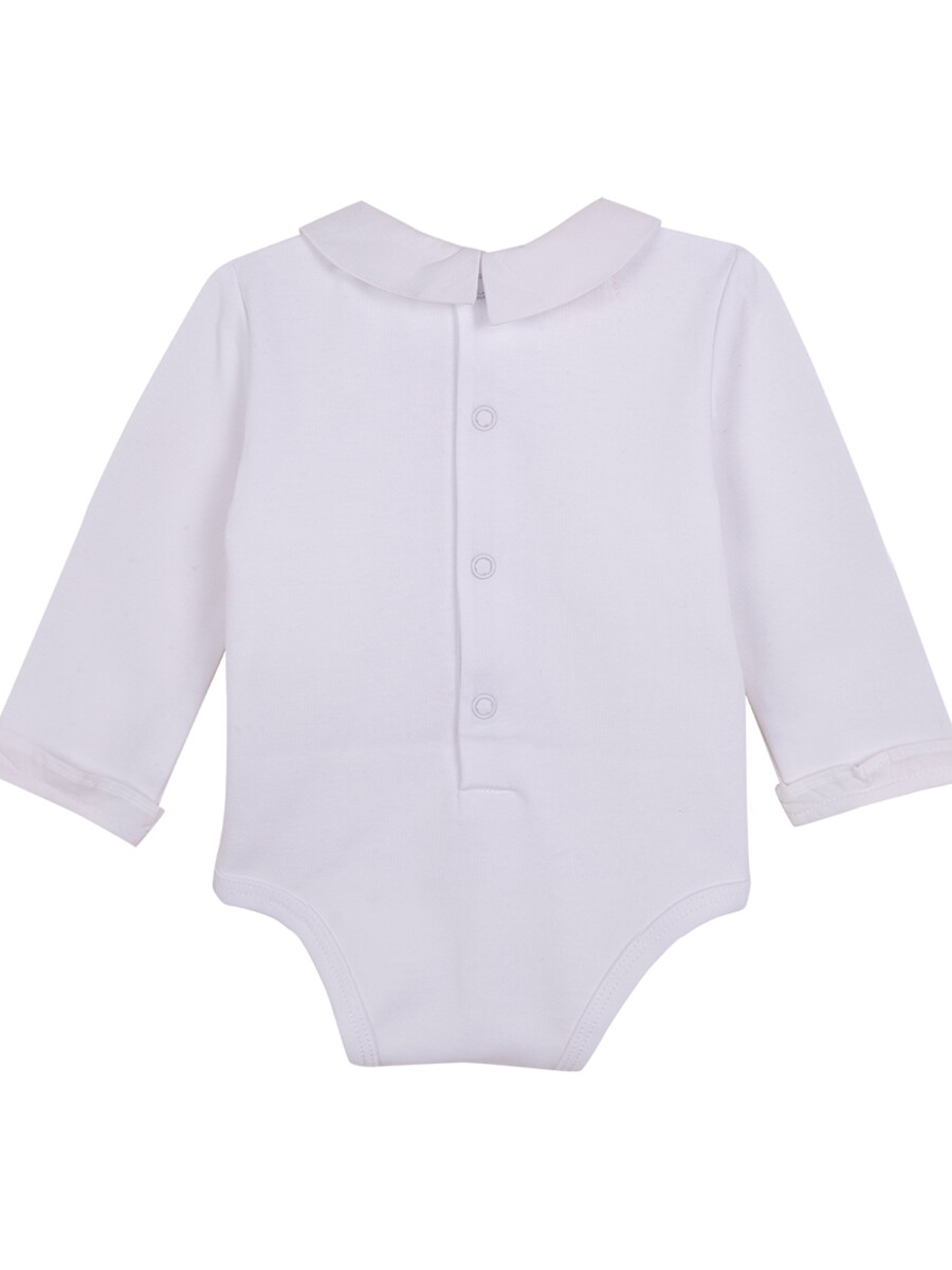 Body Manga Larga Lace Blanco Optico