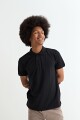Remera polo manga corta NEGRO
