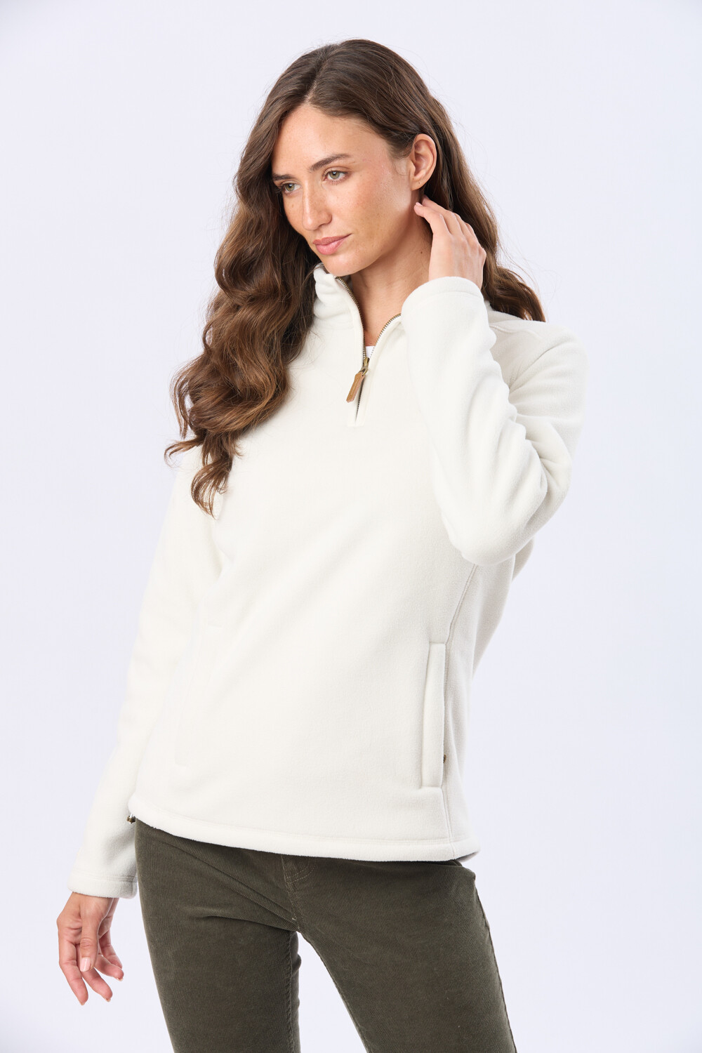 BUZO POLAR MEDIO CIERRE Beige