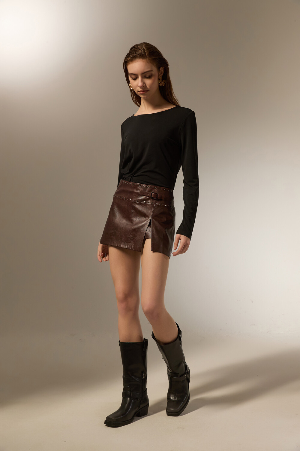 Falda Valros Cereza Oscuro