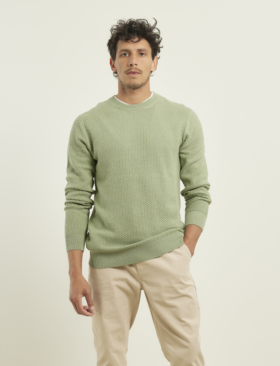470591 SWEATER PUNTO FINO HARRINGTON LABEL Verde