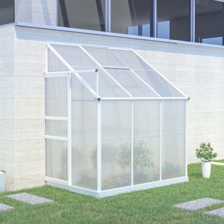INVERNADERO INCLINADO POLICARBONATO TRANSPARENTE CADDY