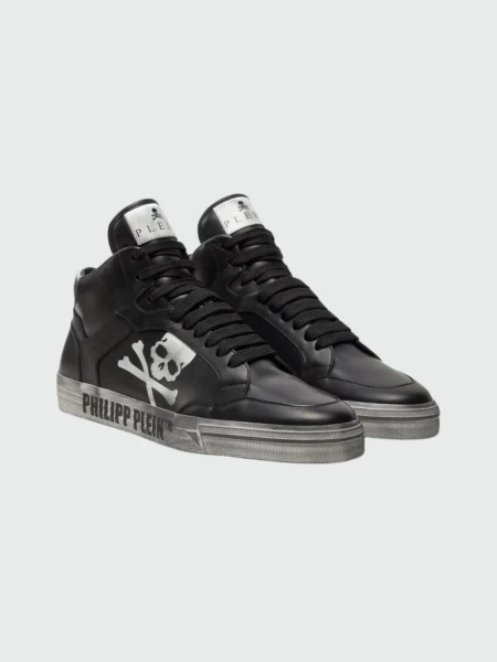 PHILIPP PLEIN - zapatillas negras Retrokickz™ de cuero Negro