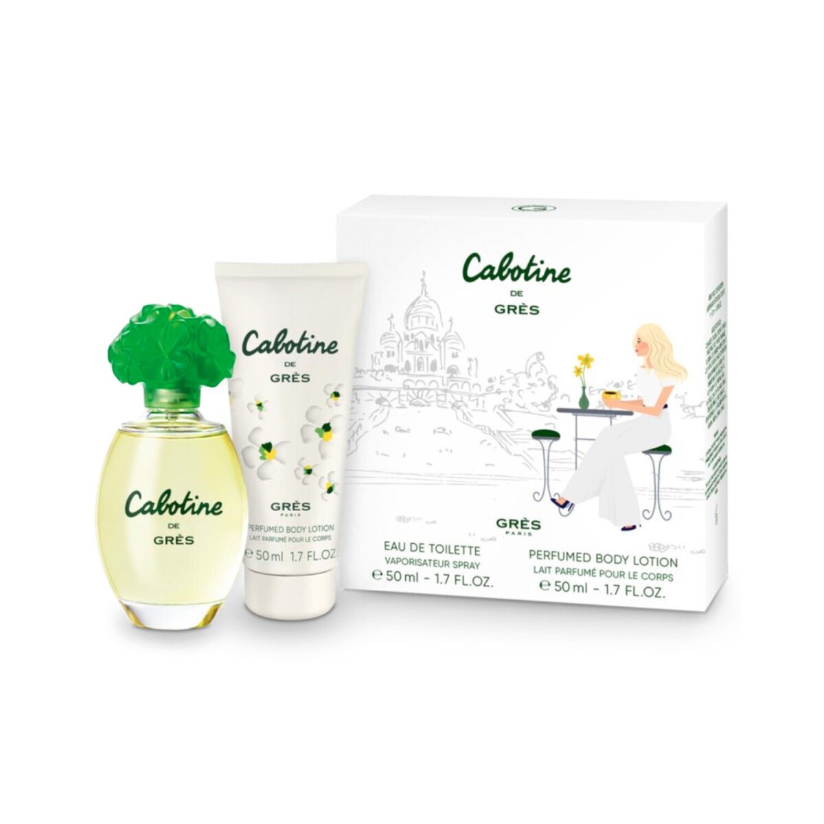 Set Perfume Grès Parfums Cabotine 50ml + Body Lotion 50ml 