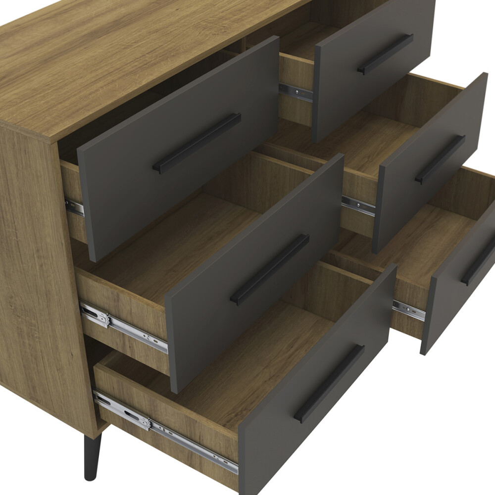 COMODA MODELO FINLANDIA LAMINA COLOR MEL/GRAFITE INTENSO Comoda Modelo Finlandia Lamina Color Mel/grafite Intenso