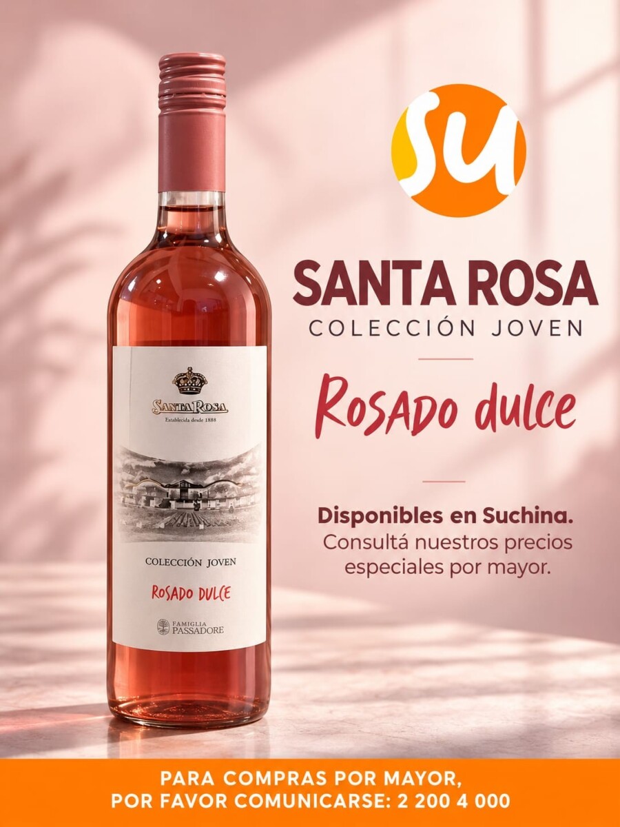VINO SANTA ROSA 1LT (05) ROSADO DULCE (VIDRIO)(COLECCION JOVEN) 