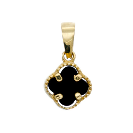 Dije FLORCITA de Oro 9 ktes y ONIX Dije FLORCITA de Oro 9 ktes y ONIX
