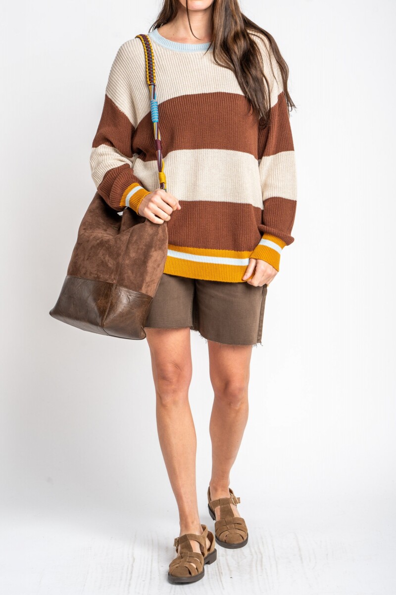 Sweater Rayado Chocolate
