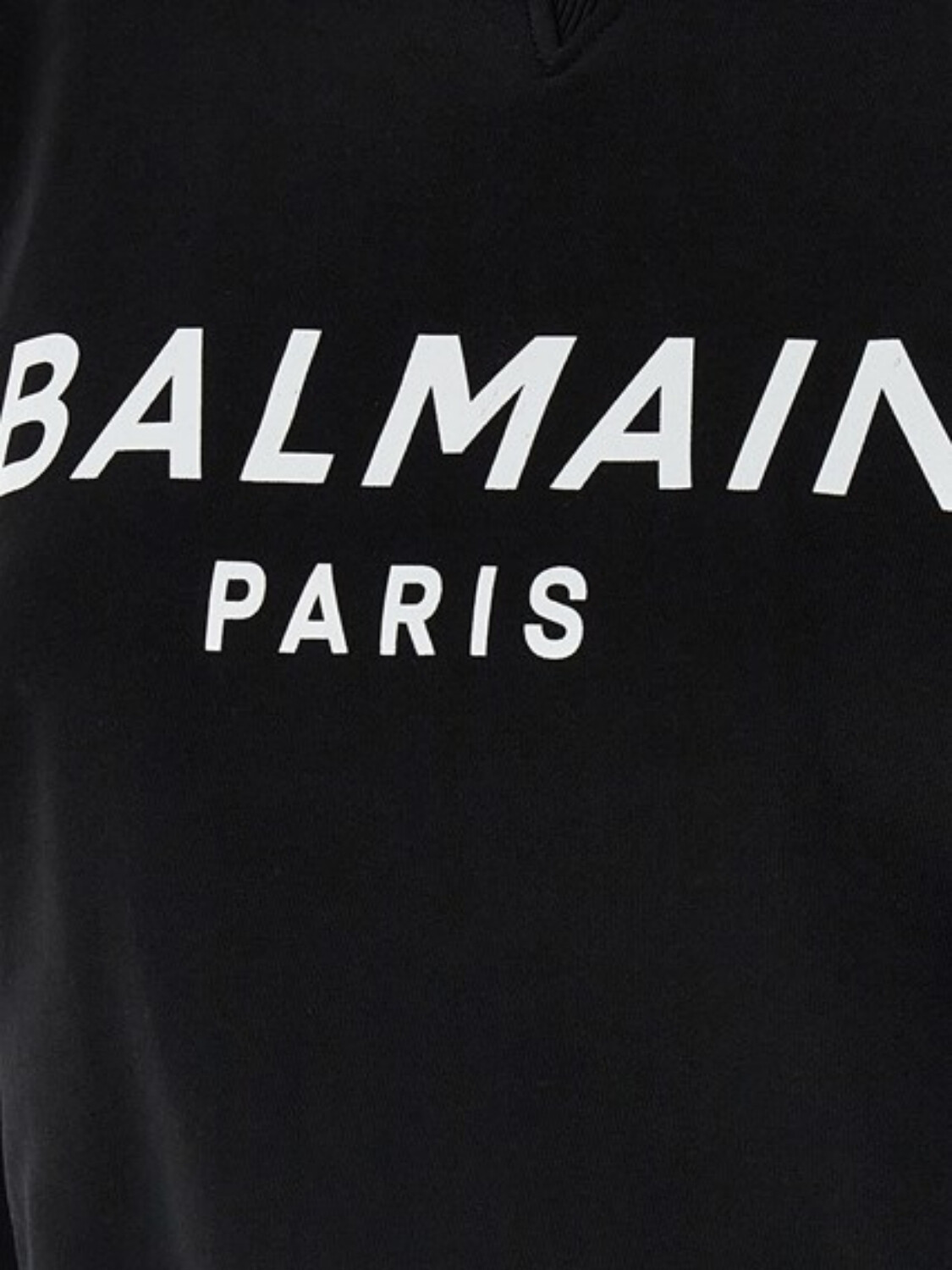 Balmain - Buzo de algodón con logo Balmain Paris Negro