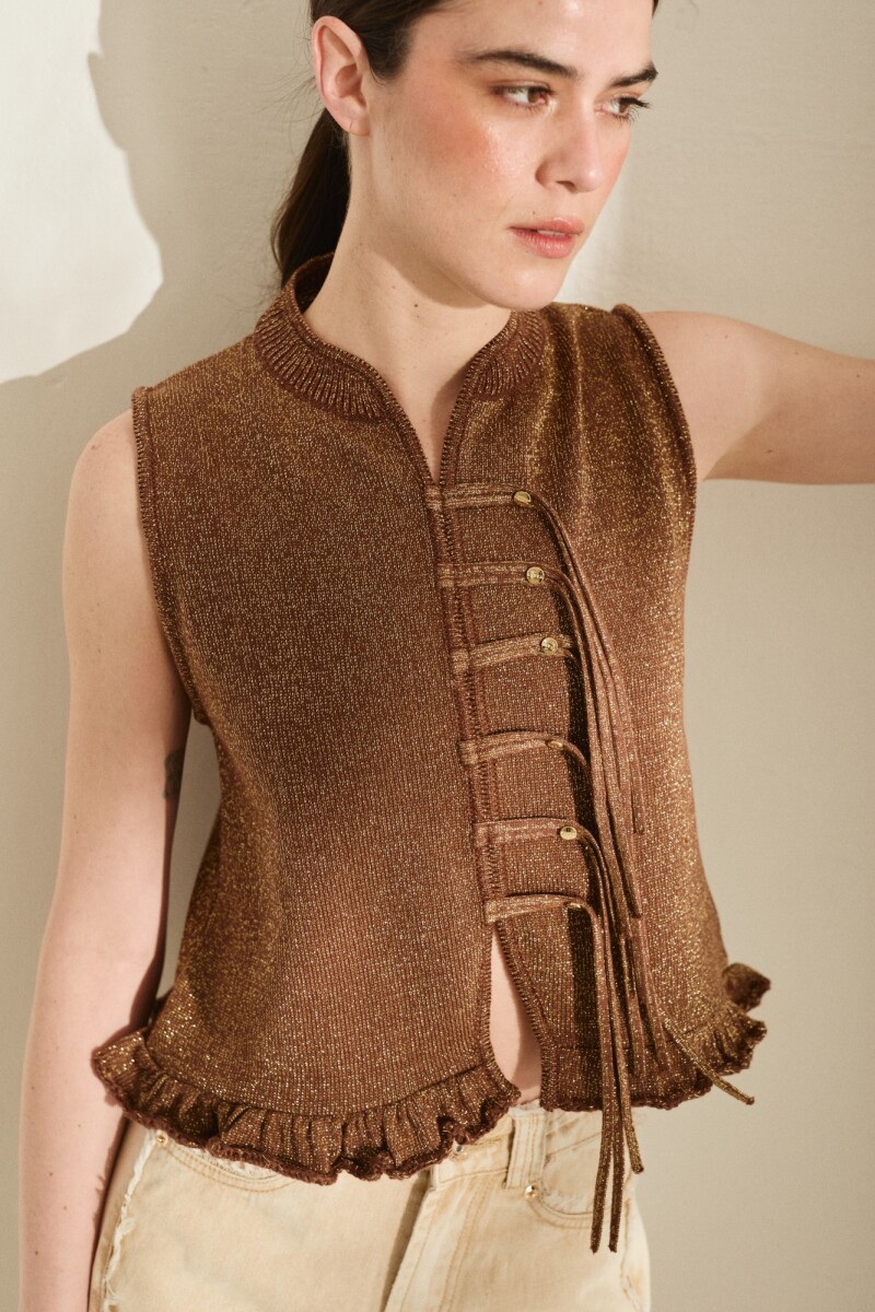 TOP SOL - Chocolate Con Lurex 